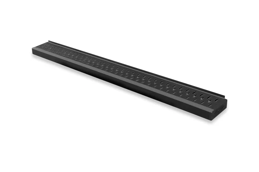 82374429 – ROMIK USA Running Board, Anodized Black Aluminum Unlighted 500 Pound Capacity With Mounting Bracket/ Hardw...